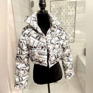 Money 💵 Puffer Jacket